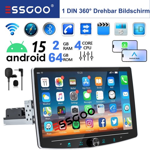 Autoradio din 64gb android - 1,