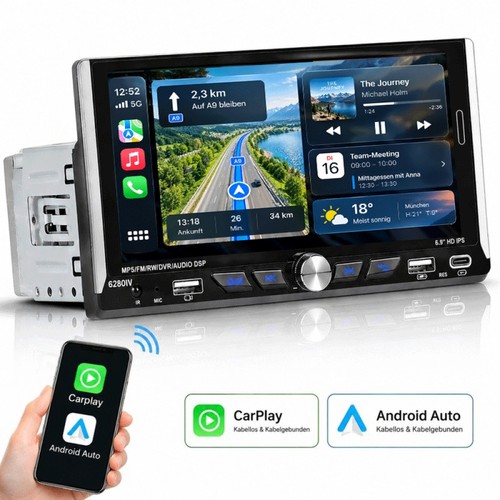 Autoradio singola 1din - autoradio, 6,9"