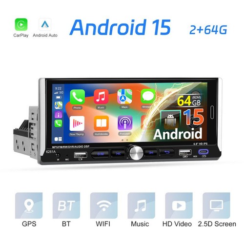 Autoradio pollici 1 din - 6.9,
