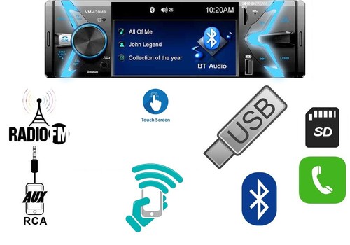 Autoradio din bluetooth con - autoradio, 1